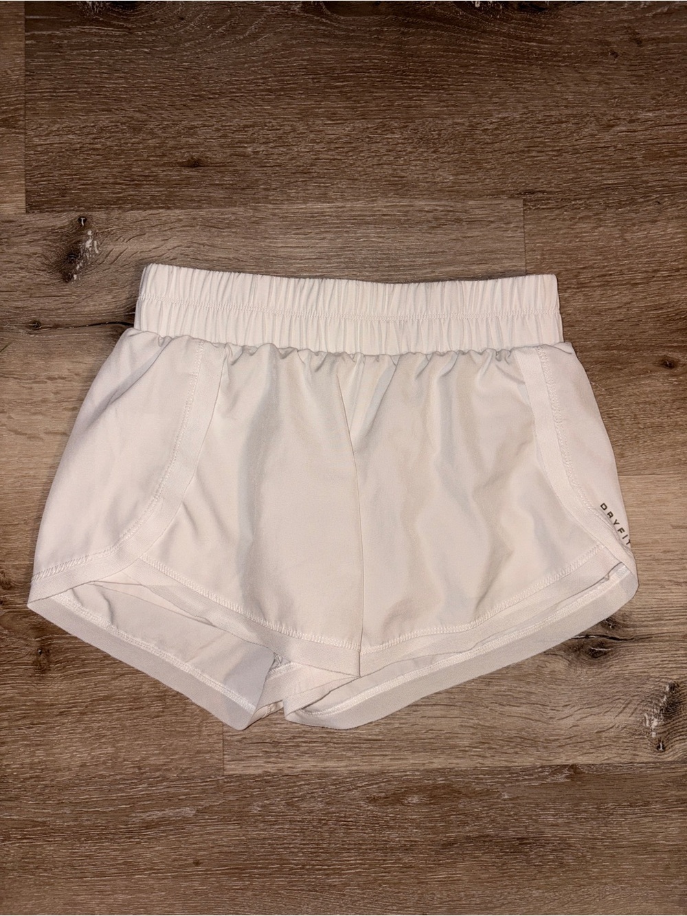 Lululemon Dupes White Athletic Elastic Waist Shorts